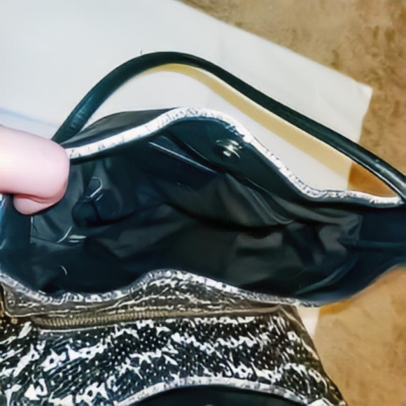 Coach Black White Python 28604 Phoebe Purse - Picture 6 of 10